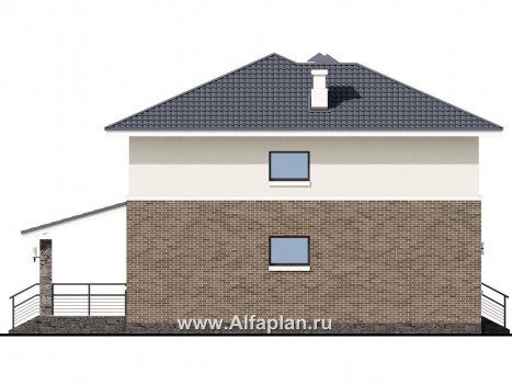 Проекты домов Альфаплан - «Вламинк» - очень удобный современный дом - превью фасада №3