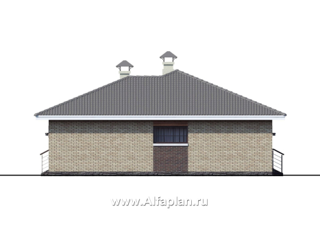 Проекты домов Альфаплан - «Вуокса» - стильный коттедж с комфортной планировкой - превью фасада №2