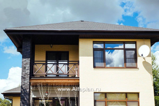 «Оникс» - красивый проект двухэтажного дома, с террасой и с лоджией, для небольшого участка - превью дополнительного изображения №4