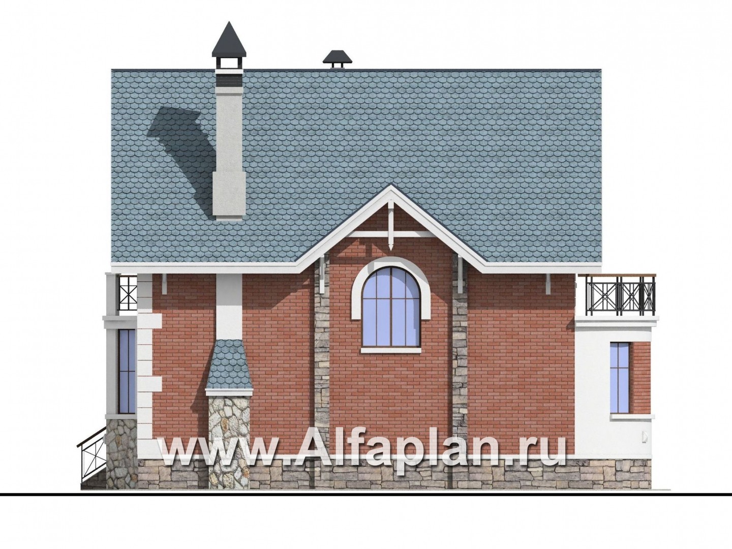 Проекты домов Альфаплан - «Стелла»- компактный дом для маленького участка  - изображение фасада №2