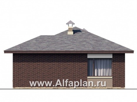 Проекты домов Альфаплан - «Дега» - стильный, компактный дачный дом - превью фасада №2