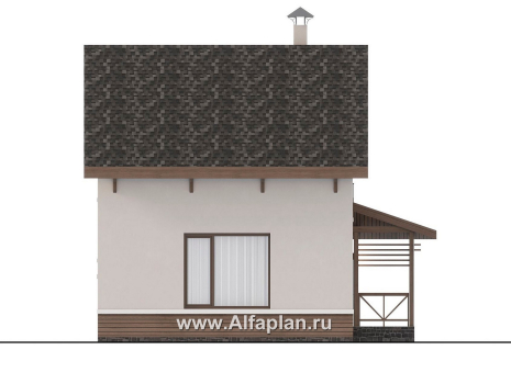 Проекты домов Альфаплан - "Бессер" - проект рационального каркасного дома - превью фасада №2
