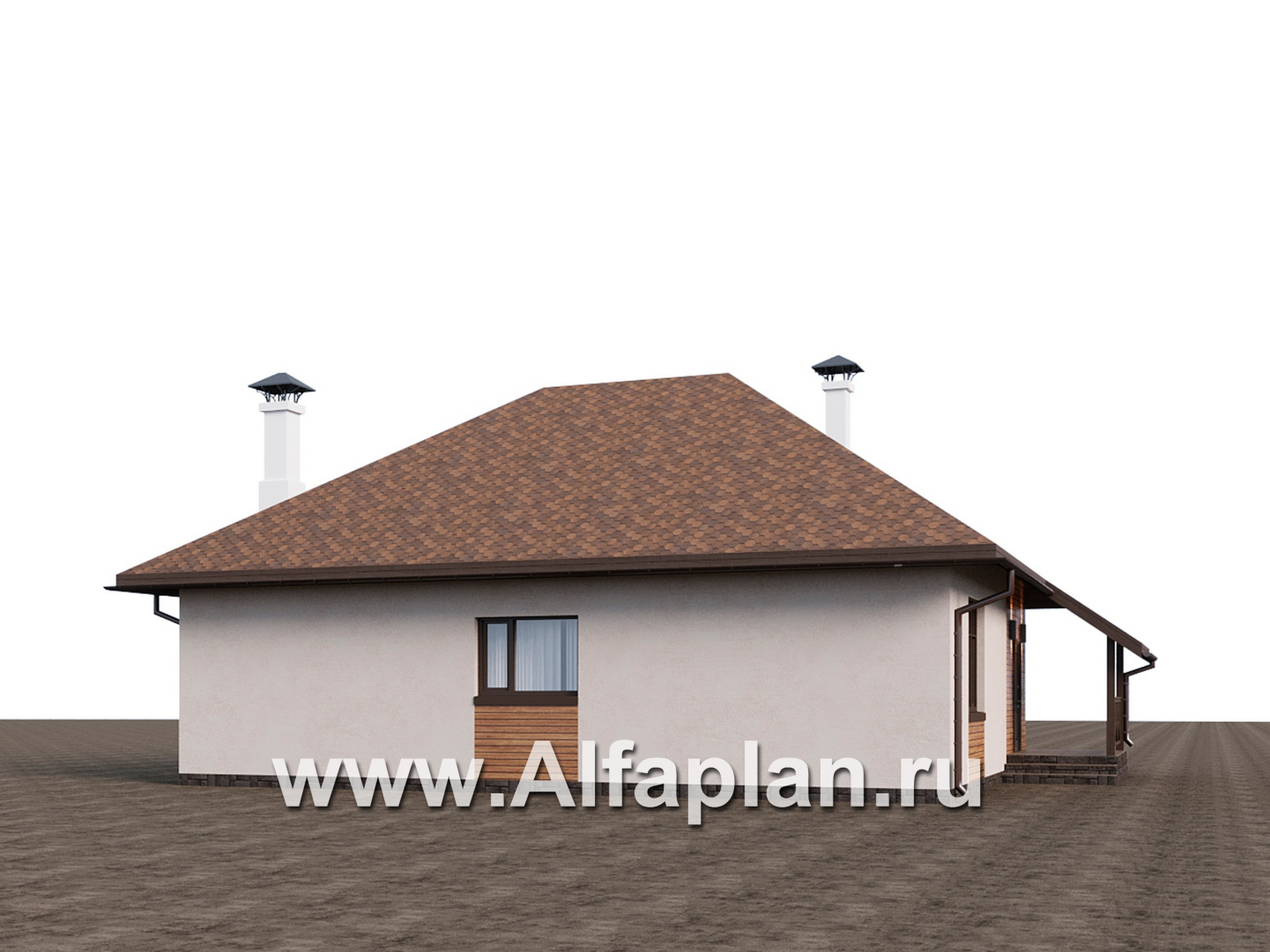 Проекты домов Альфаплан - "Тигода" - компактный простой дом с мансардой - дополнительное изображение №2