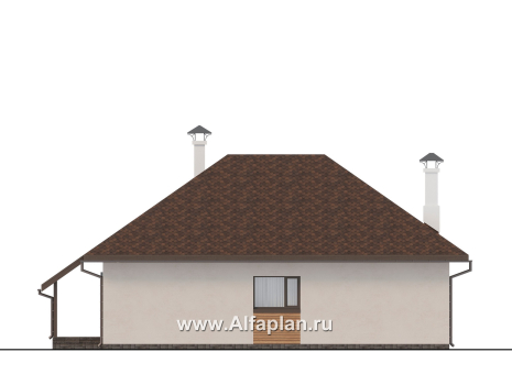 Проекты домов Альфаплан - "Тигода" - компактный простой дом с мансардой - превью фасада №4