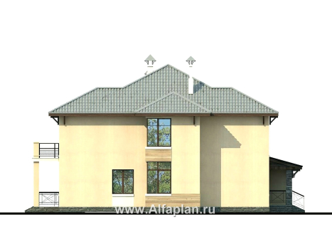 «Монтекки» - проект двухэтажного дома, с террасой, с гаражом на 2 авто - превью фасада дома