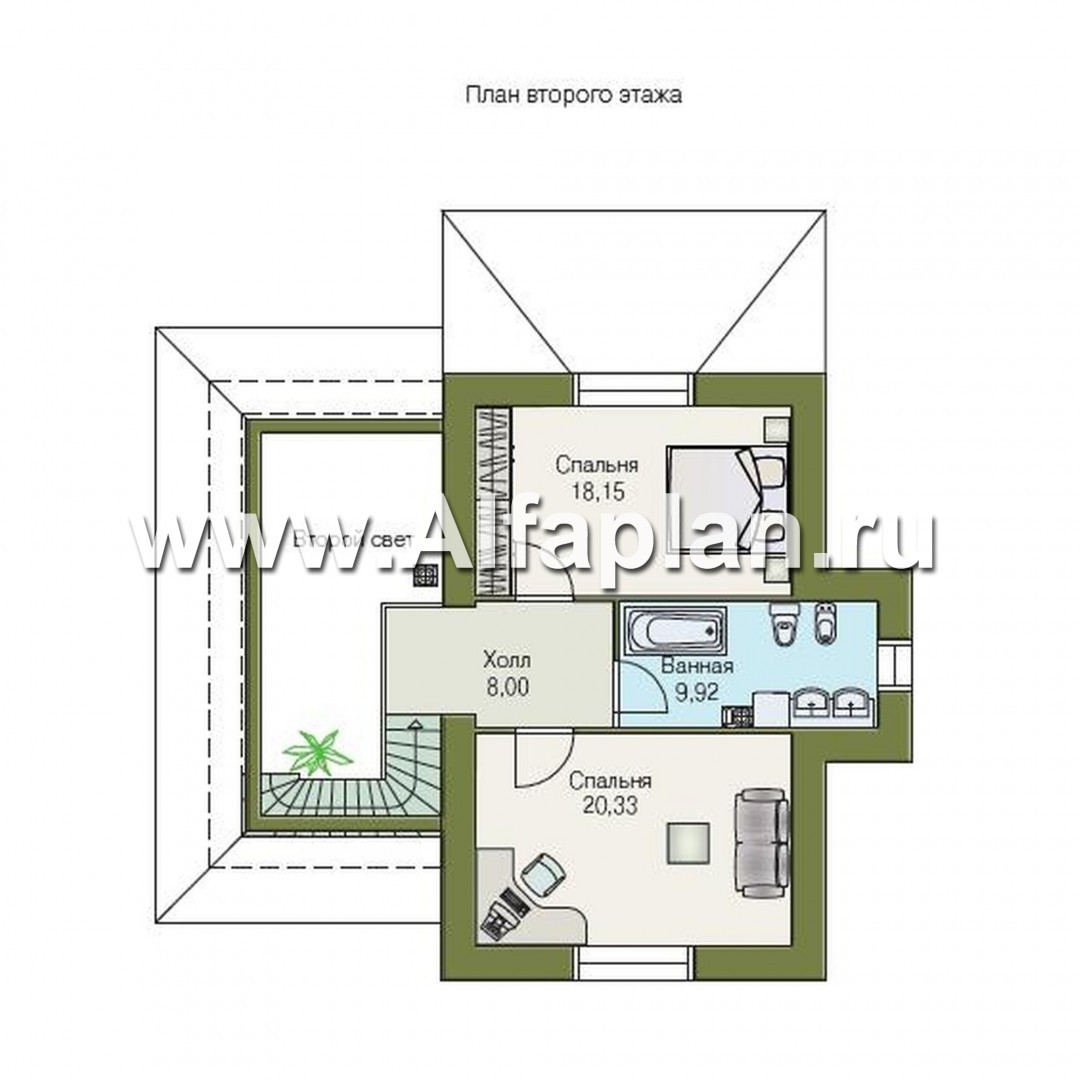 Проекты домов Альфаплан - «Альпенхаус» - альпийское шале - изображение плана проекта №2
