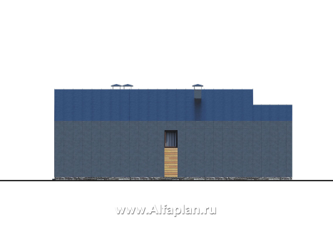 Проекты домов Альфаплан - «Эпсилон» - каркасный дом с тремя спальнями - превью фасада №2