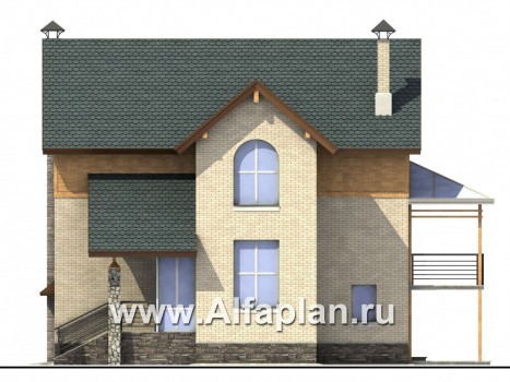 Проекты домов Альфаплан - «Экспрофессо» - уникальный проект у которого нет (только перегородки) аналогов - превью фасада №2