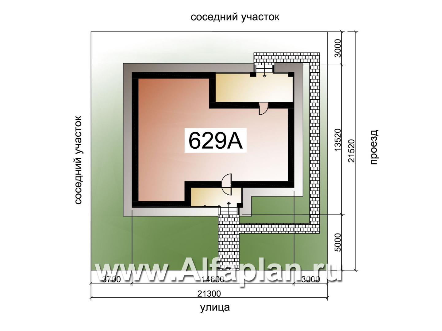 Проекты домов Альфаплан - «Вуокса» - стильный коттедж с комфортной планировкой - дополнительное изображение №2