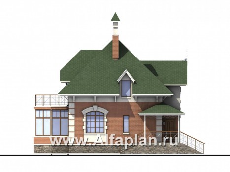 Проекты домов Альфаплан - «Шале Малек» - компактный загородный дом для небольшого участка - превью фасада №3