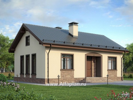 Проекты домов Альфаплан - Комфортабельная дача для небольшой семьи - превью дополнительного изображения №1