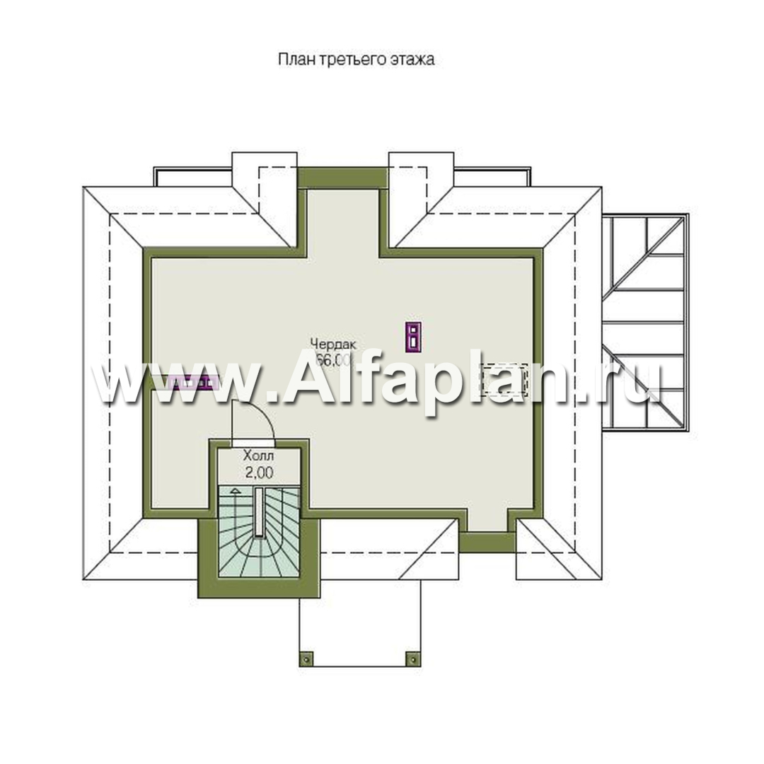 Проекты домов Альфаплан - «Разумовский» - элегантный загородный дом - изображение плана проекта №3