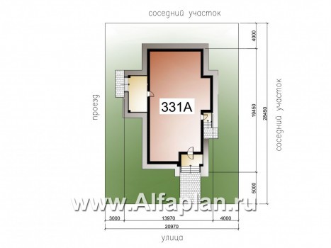 «Ариадна» - проект одноэтажного дома, планировка 3 спальни, c террасой, в современном стиле - превью дополнительного изображения №2