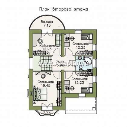 Проекты домов Альфаплан - «Стелла»- компактный дом для маленького участка - превью плана проекта №2