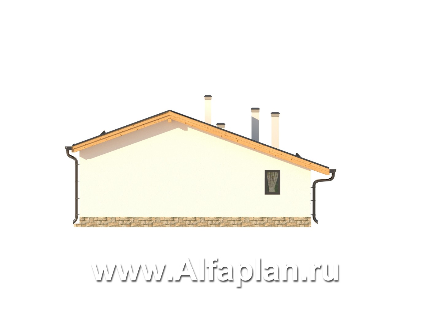 Проекты домов Альфаплан - Небольшой уютный дом для отдыха - изображение фасада №2