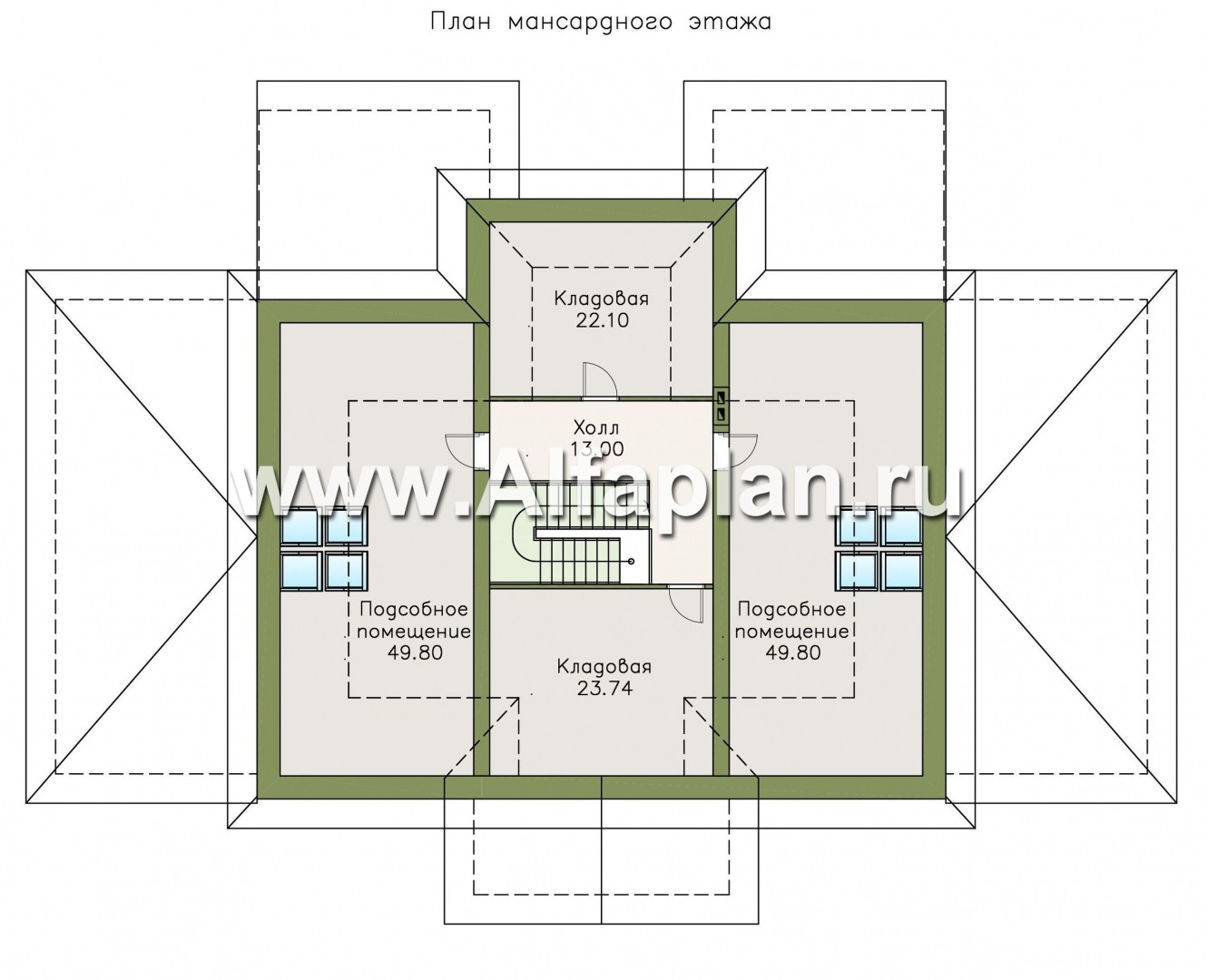 Проекты домов Альфаплан - Вилла в классическом стиле с бассейном - изображение плана проекта №3